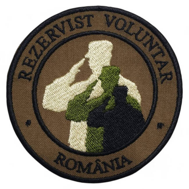 Embroidered Volunteer Reservist Emblem - A Badge of Honor and Commitment - khaki