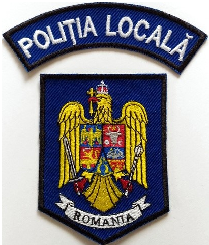 Embroidered local police badge