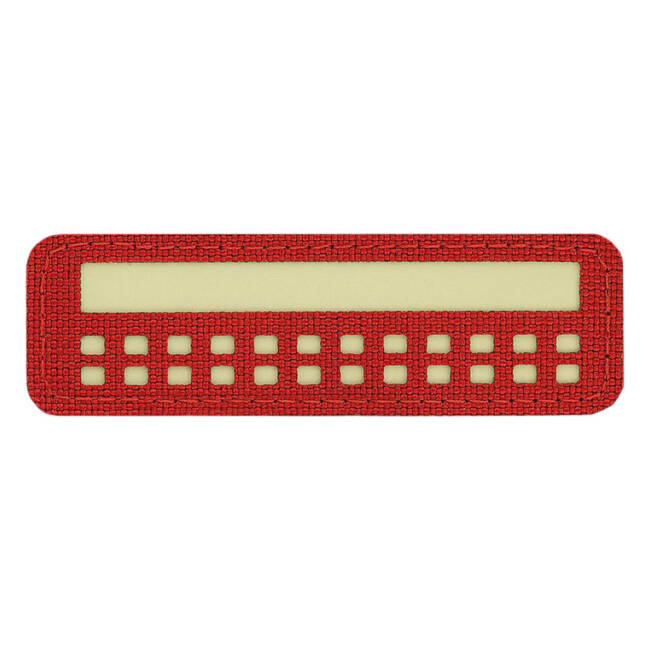 FLAG PATCH (mini rectangle) - 25 x 80 mm - LASER CUT - RED/GID - M-TAC