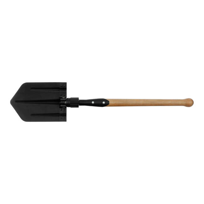 FOLDABLE SHOVEL WITH WOODEN HANDLE - EAST GERMAN ARMY NVA - MFH