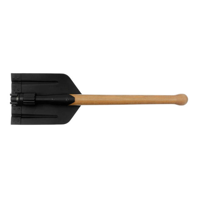 FOLDABLE SHOVEL WITH WOODEN HANDLE - EAST GERMAN ARMY NVA - MFH