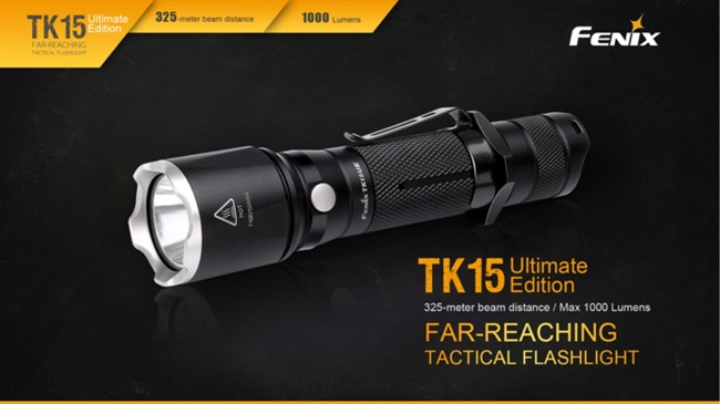 Flashlight Fenix TK15UE, water resistant