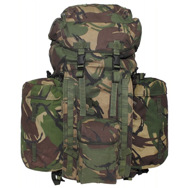 GB BACKPACK - "PLCE SHORT" - 70 L - DPM CAMO - MILITARY SURPLUS - USED