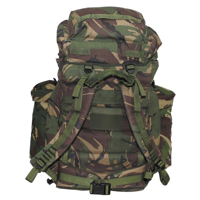 GB Backpack, "PLCE LONG", side pockets, DPM camo, used, 100 liters 