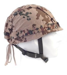 GERMAN ARMY TROPICAL CAMO COVER FOR STEEL HELMET USED