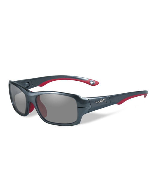 Glasses - Wileyx - FIERCE Clear Dark Silver/Red Frame