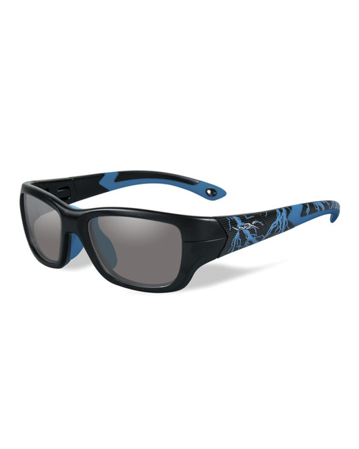 Glasses - Wileyx - FLASH Clear Matte Black Lightning/Electric Blue Frame