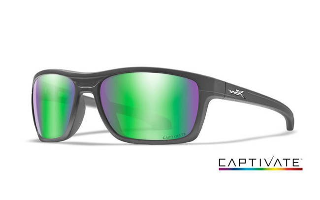Glasses - Wileyx - KINGPIN - Captivate Green Mirror Matte Graphite Frame