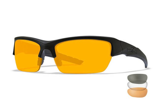 Glasses - Wileyx - VALOR Clear/Grey/Light Rust Matte Black Frame