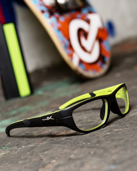 Glasses - Wileyx - VICTORY Clear Matte Black/Lime Green Frame