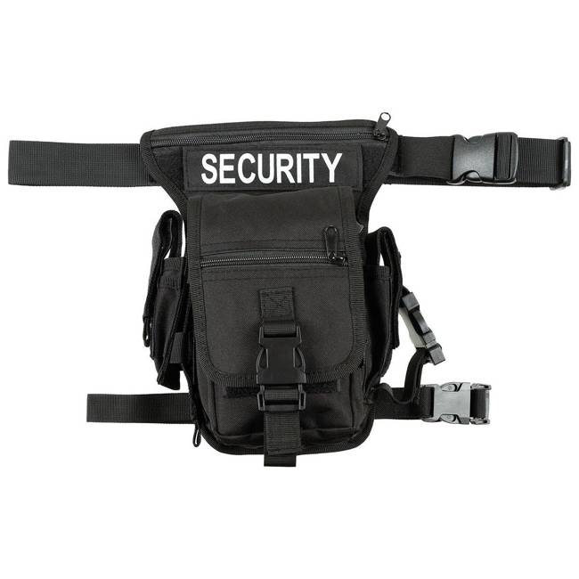 HIP BAG - WITH LEG AND BELT FIXING - "SECURITY" - MFH® - BLACK