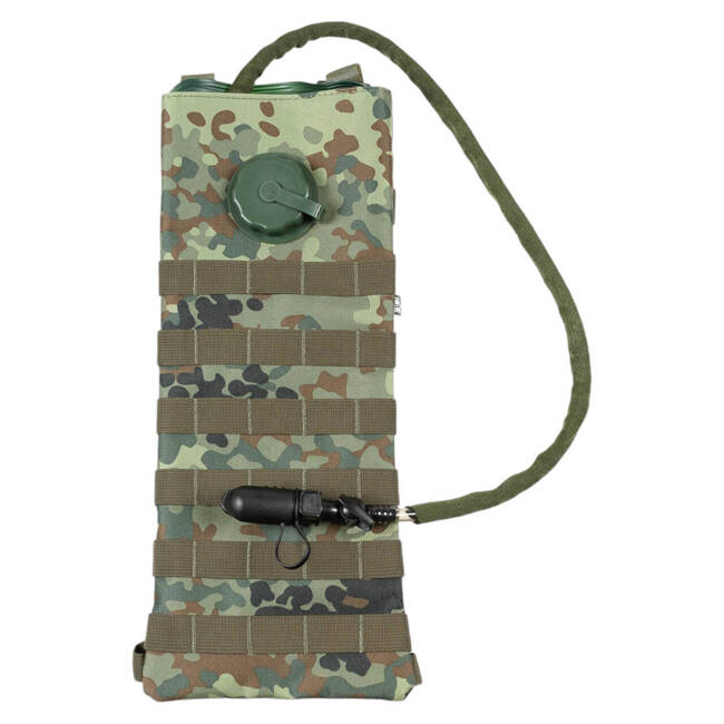 HYDRATION BACKPACK SET WITH BLADDER AND INTERCHANGEABLE MOUTHPIECE - MOLLE SYSTEM - FLECKTARN - 2,5 L - MFH 