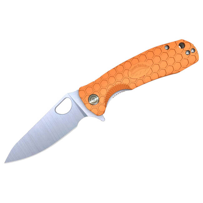 Honey Badger - ORANGE - LARGE - LEAF POCKET KNIFE 