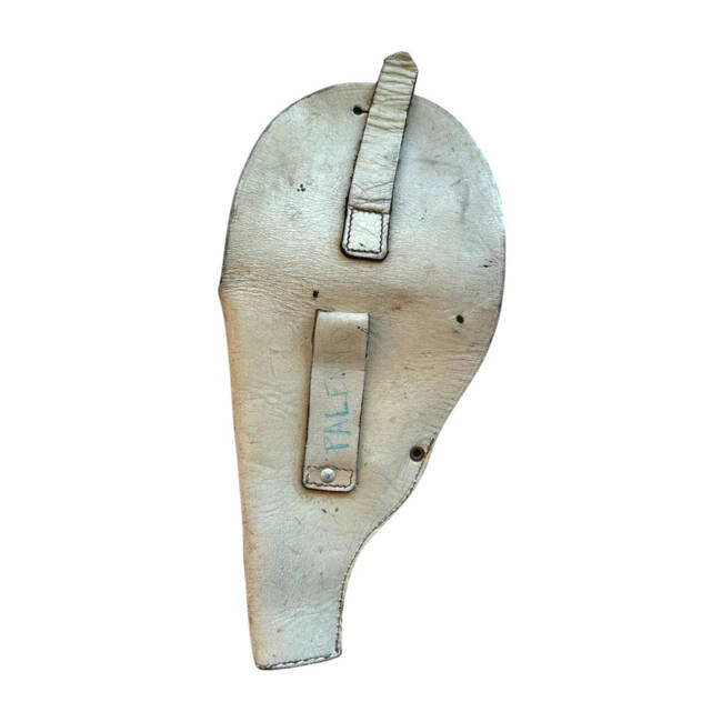 ITALIAN ARMY WHITE LEATHER HOLSTER USED