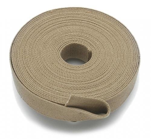 KHAKI COTTON ROLL WEBBING (30 X 1.8MM) - 20 METERS