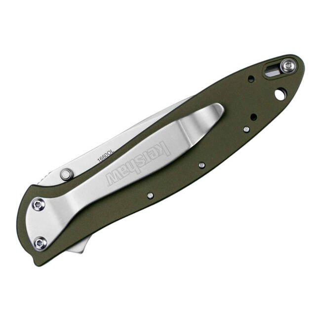 KNIFE WITH ASSISTED OPENER LEEK OLIVE - KERSHAW