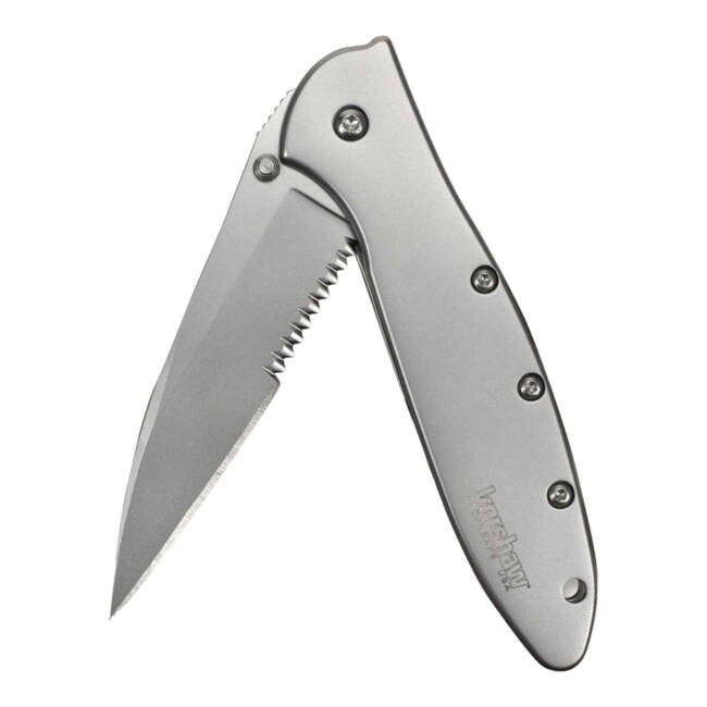 KNIFE WITH ASSISTED OPENER LEEK SERRATED - KERSHAW