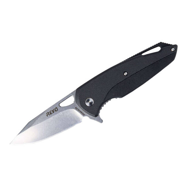 KNIFE WITH ASSISTED OPENER VIPERA XL CLIPPOINT BLACK - REVO