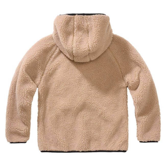 Kids hooded Teddyfleece jacket - camel - Brandit