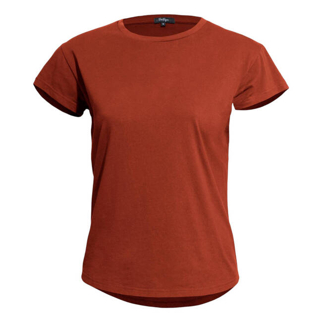 LADIES WHISPER T-SHIRT - BLANK-OFF - RAL7013 - MAROON RED