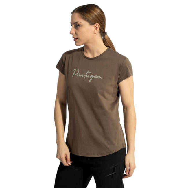 LADIES WHISPER T-SHIRT - CALLIGRAPHY - RAL7013  - PENTAGON