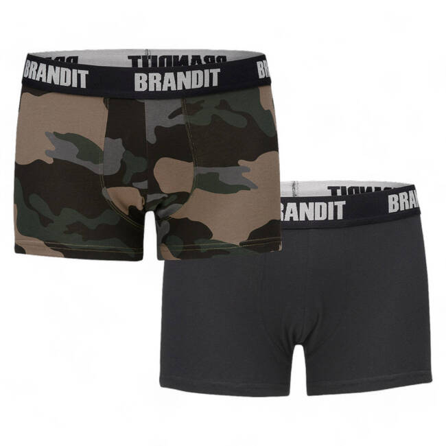 LOGO BOXERS - DARKCAMO/BLACK - BRANDID (2/PACK)