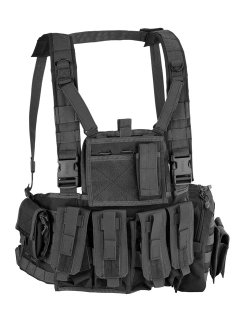 MOLLE RECON CHEST RIG, ARMOR VEST - DEFCON 5® - BLACK