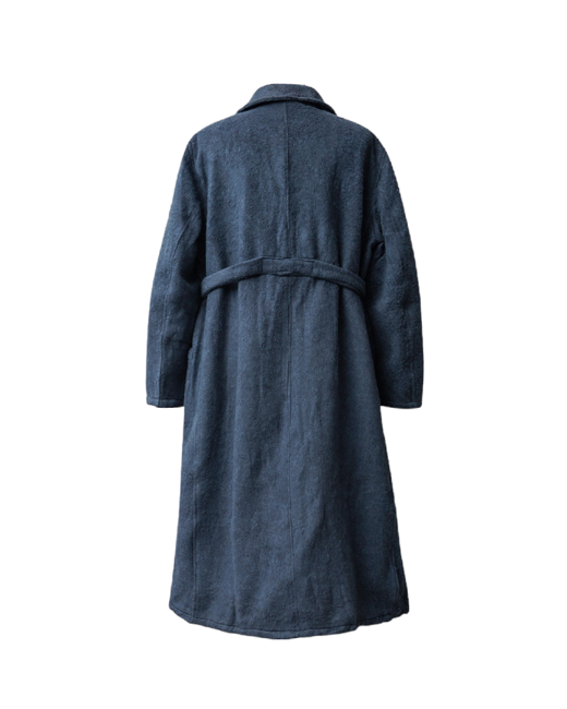 MOLTON COAT - ROMANIAN SURPLUS - BLUE - IN GOOD CONDITION