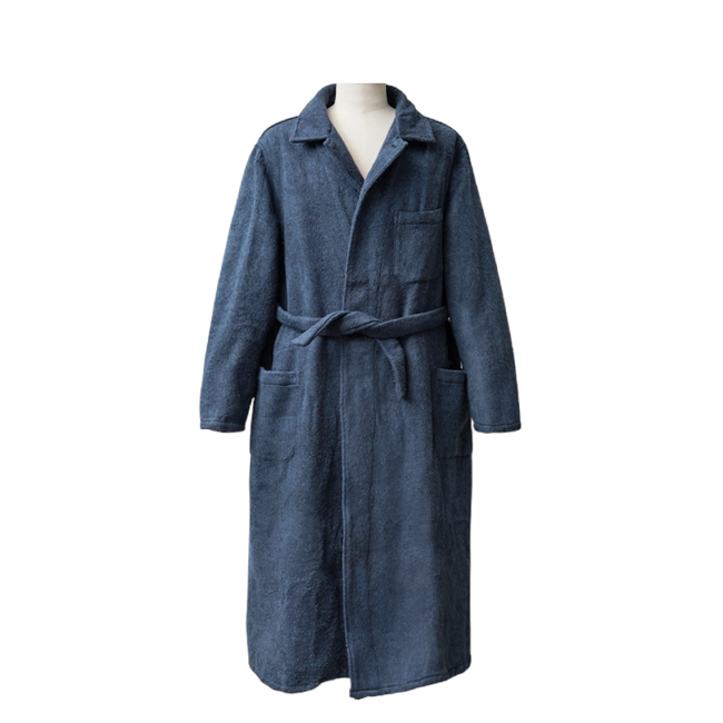 MOLTON COAT - ROMANIAN SURPLUS - BLUE - IN GOOD CONDITION