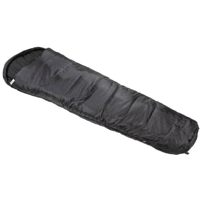 MUMMY SLEEPING BAG - 2-LAYER FILLING - FOX OUTDOOR® - BLACK