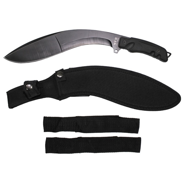 Machete, knife "Kukri",black with nylon sheath