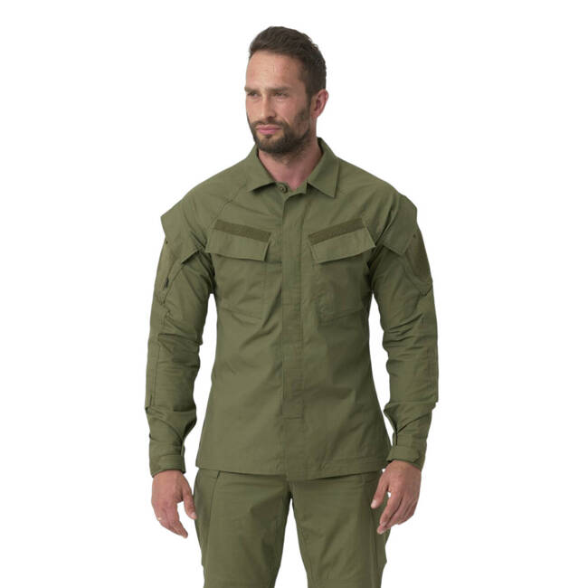 Modern uniform shirt - Raid - Polycotton Stretch Ripstop - Olive Green - Helikon-Tex