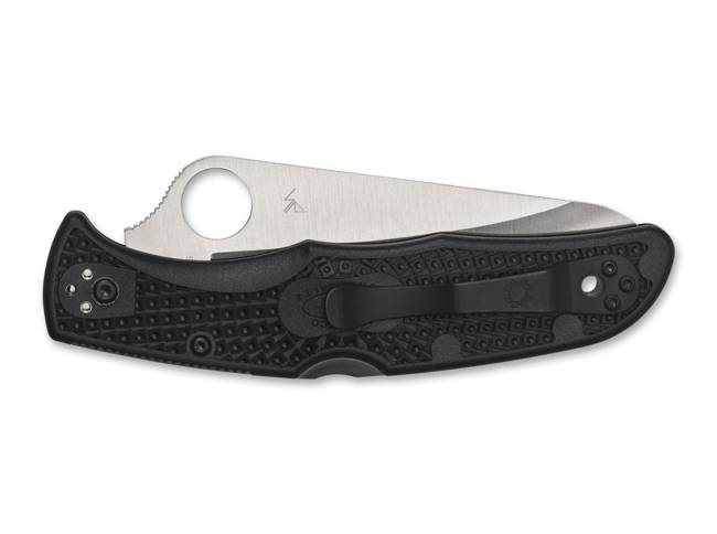 PACIFIC SALT 2 SERRATED POCKET KNIFE - BLACK - SPYDERCO