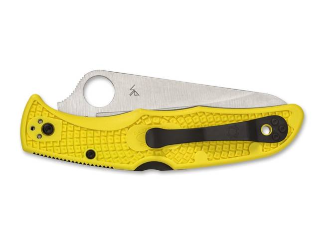 PACIFIC SALT 2 SERRATED POCKET KNIFE - YELLOW - SPYDERCO