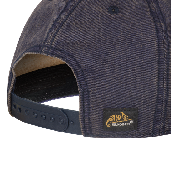 PLAIN SNAPBACK CAP - DIRTY WASHED COTTON - Helikon-Tex® - DIRTY WASHED NAVY