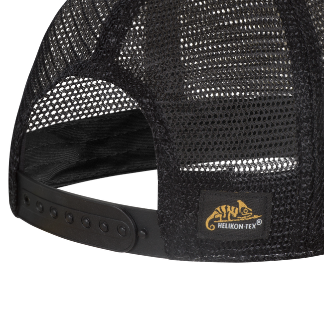 PLAIN TRUCKER CAP - WASHED COTTON - Helikon-Tex® - WASHED DARK GREEN/WASHED BLACK