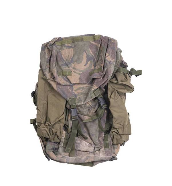 PLCE RUCKSACK WITH BAGS ON SIDE - 80 L - MILITARY SURPLUS BRITISH ARMY - USED