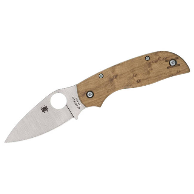 POCKET KNIFE Chaparral SLIPIT Birdseye Maple PlainEdge - SPYDEREDGE