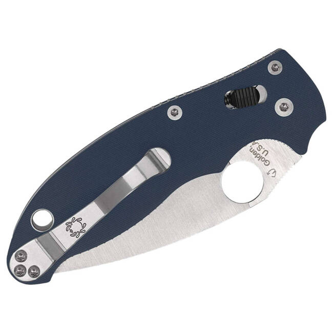 POCKET KNIFE Manix 2 CPM SPY27 G10 Blue PlainEdge - SPYDEREDGE