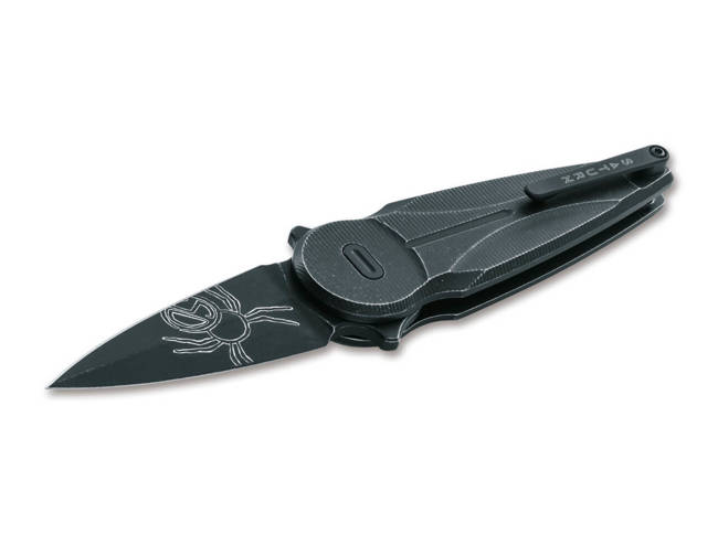 POCKET KNIFE - "SATURN ALUMINIUM" - Fox Knives® - ALL BLACK