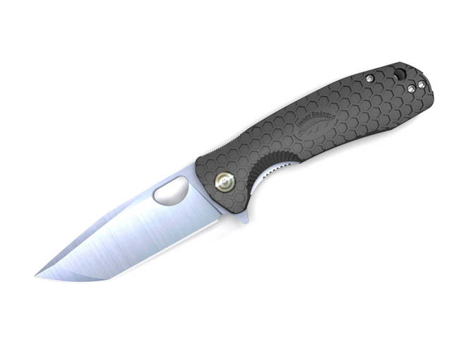 POCKET KNIFE TANTO FLIPPER - Honey Badger® - BLACK - LARGE