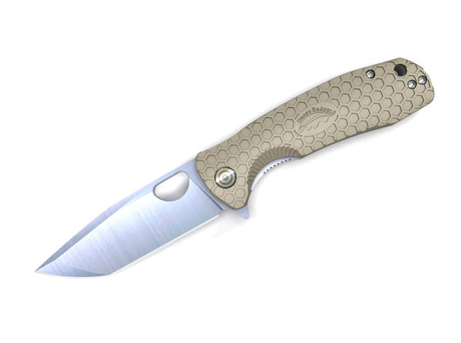 POCKET KNIFE TANTO FLIPPER - Honey Badger® - GREEN - MEDIUM