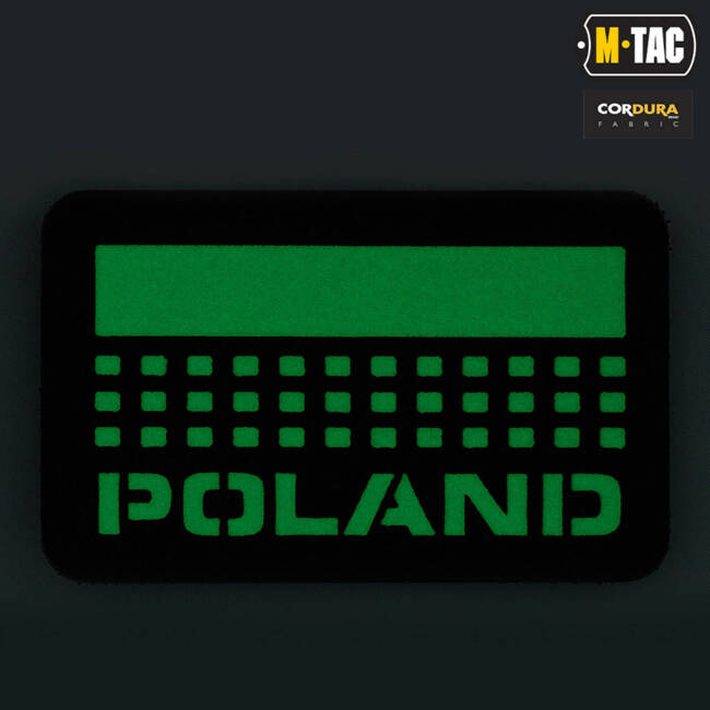 POLAND PATCH (with flag) - 50 x 80 mm - LASER CUT - RANGER GREEN/GID - M-TAC