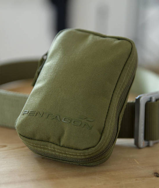 POUCH WITH MOLLE SYSTEM - "KYVOS" - Pentagon® - GREEN RAL7013
