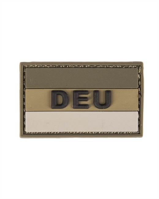 PVC 3D PATCH WITH HOOK&LOOP CLOSURE - FLAG OF GERMANY "DEU" - OD - Mil-Tec® - LARGE