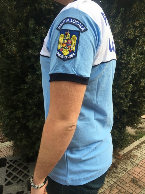 Polo T-Shirt, Light Blue Police shirt