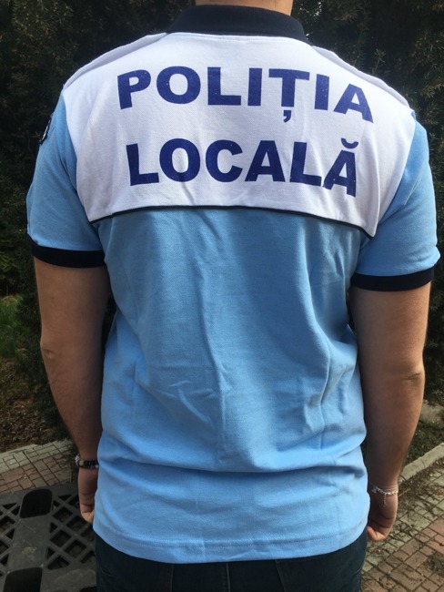 Polo T-Shirt, Light Blue Police shirt