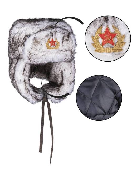 RUSSIAN "SHAPKA" WINTER CAP - WHITE