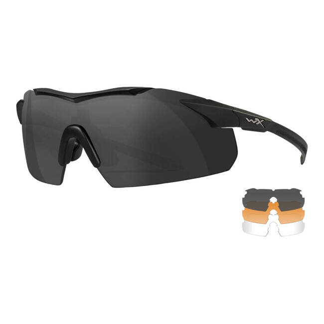 SAFETY GLASSES WX VAPOR COMM 2.5 - GRAY/CLEAR/LIGHT RUST - BLACK - WILEYX