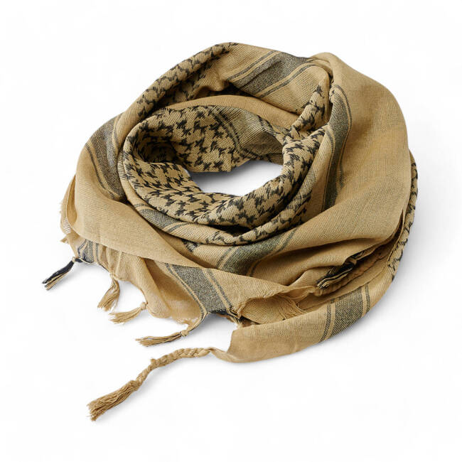 SHEMAG SCARF - KHAKI/BLACK - BRANDIT